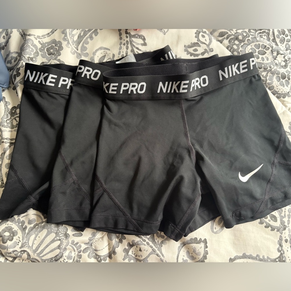 Nike Pro Black Performance Shorts (Qty 3)